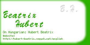 beatrix hubert business card